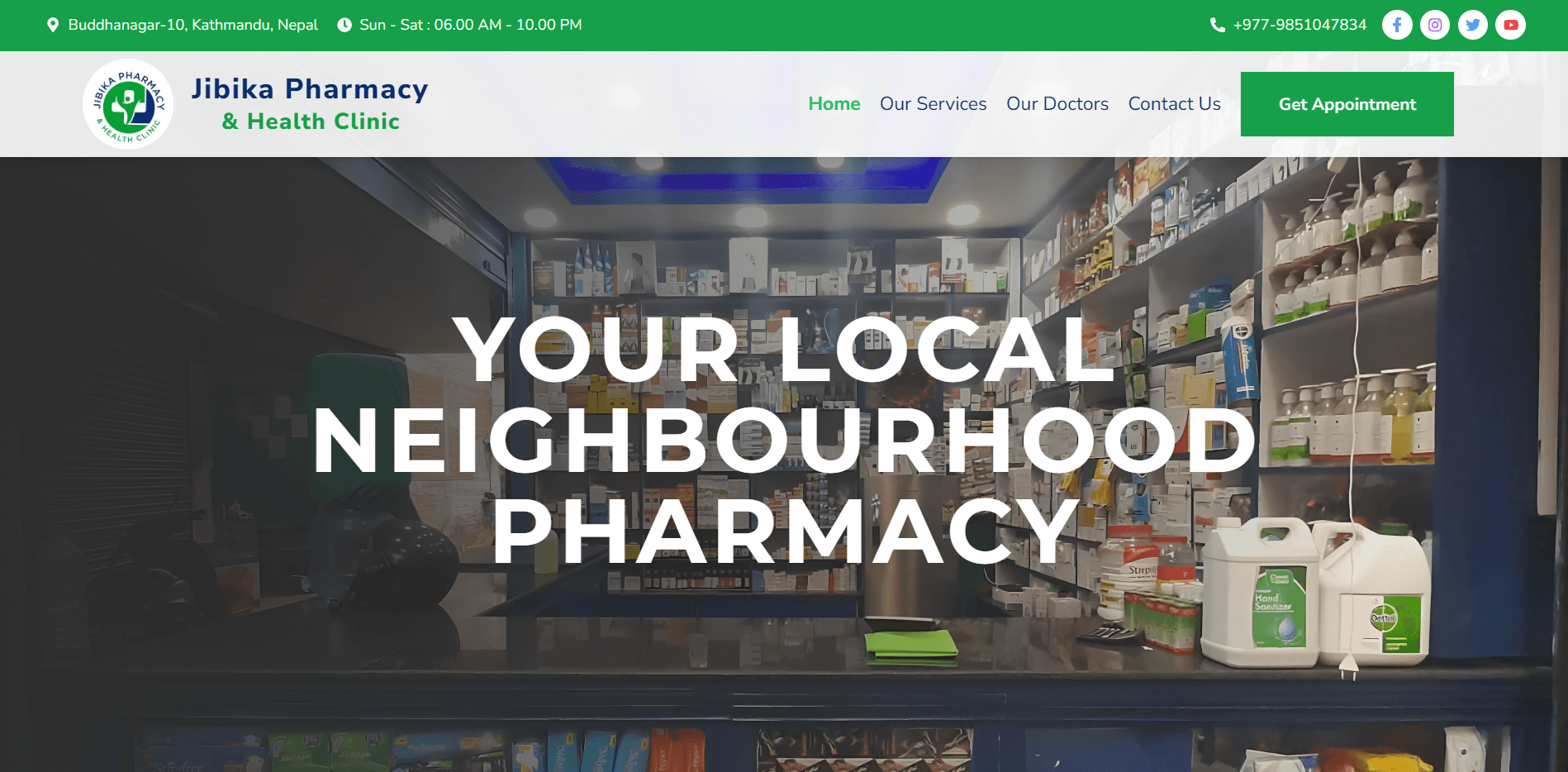 Jibika Pharmacy & Health Clinic - Website & CMS